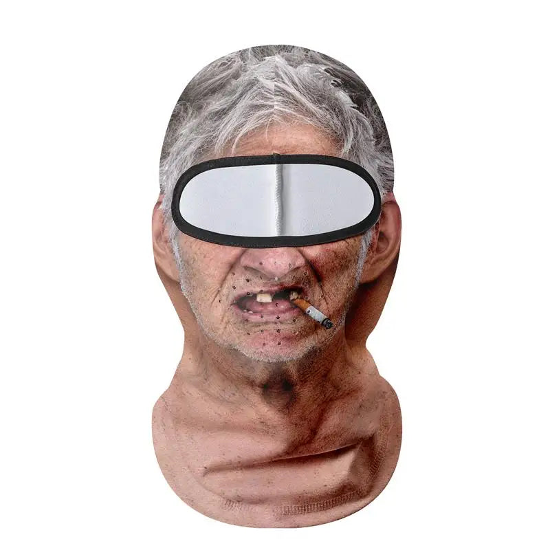 Nagypapa símaszk, morcos öregúr arc